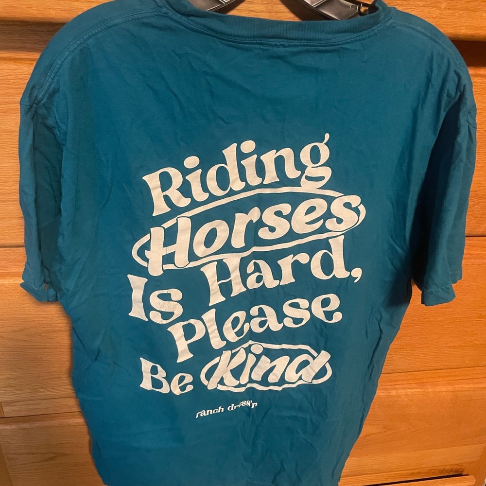 Ranch Dress'n Teal Short Sleeve large Tee